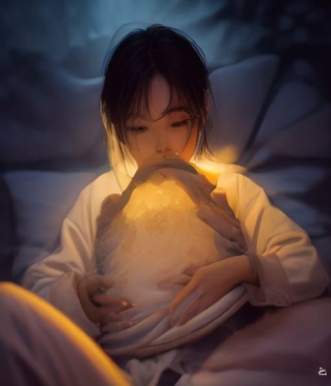 电影院大银幕上播放着含有激情床戏的情感场景，观众席投影光线交错，画面情绪饱满
